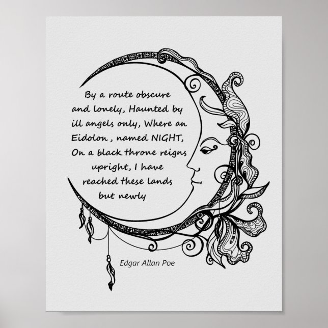 Póster  Edgar Allan Poe Dreamland Dream Poem  (Frente)