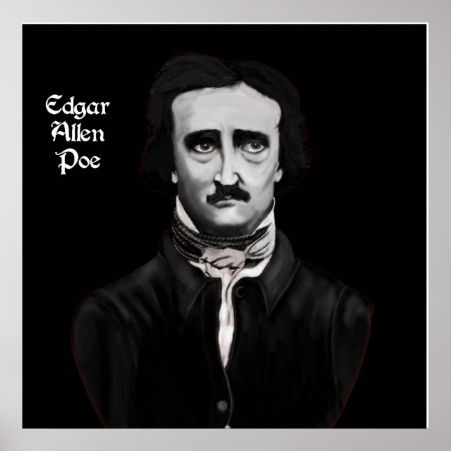 Póster Edgar Allan Poe En Canvas (Frente)