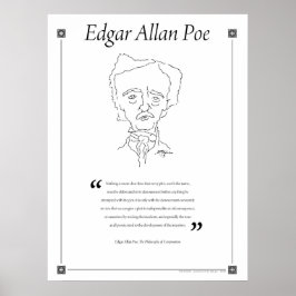 Póster Edgar Allan Poe, Poster de Citas Escritas