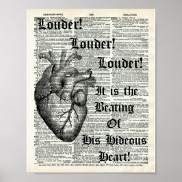 Póster Edgar Allan Poe Tell Tale Heart Dictionary Print