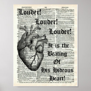 Póster Edgar Allan Poe Tell Tale Heart Dictionary Print