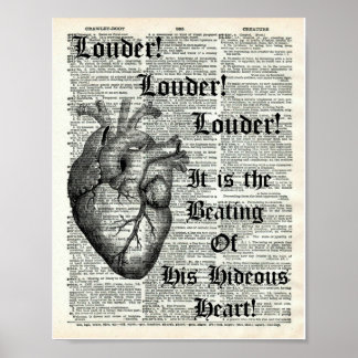 Póster Edgar Allan Poe Tell Tale Heart Dictionary Print
