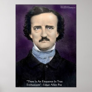 Póster Edgar Allen Poe "Entusiasmo" Poster de citas de Ri