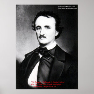 Póster Edgar Allen Poe "Religión es" Wisdom Cita Regalos