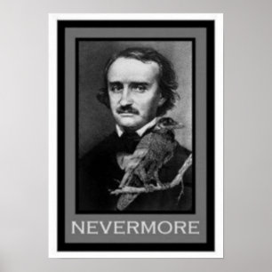 Póster Edgar Allen Poe y Raven