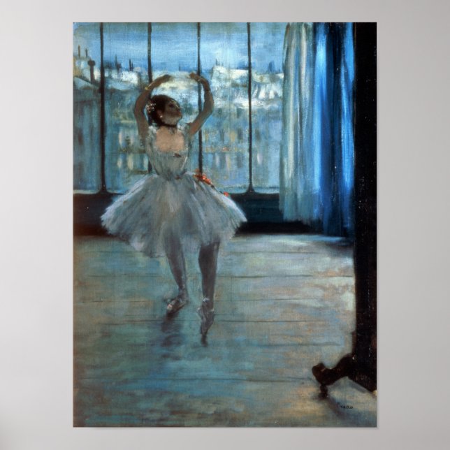 Póster Edgar Degas | Bailarina frente a una ventana (Frente)