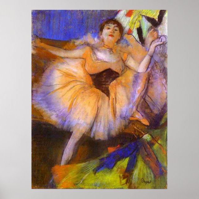 Póster Edgar Degas - Bailarina sentada 1879-1880 (Frente)