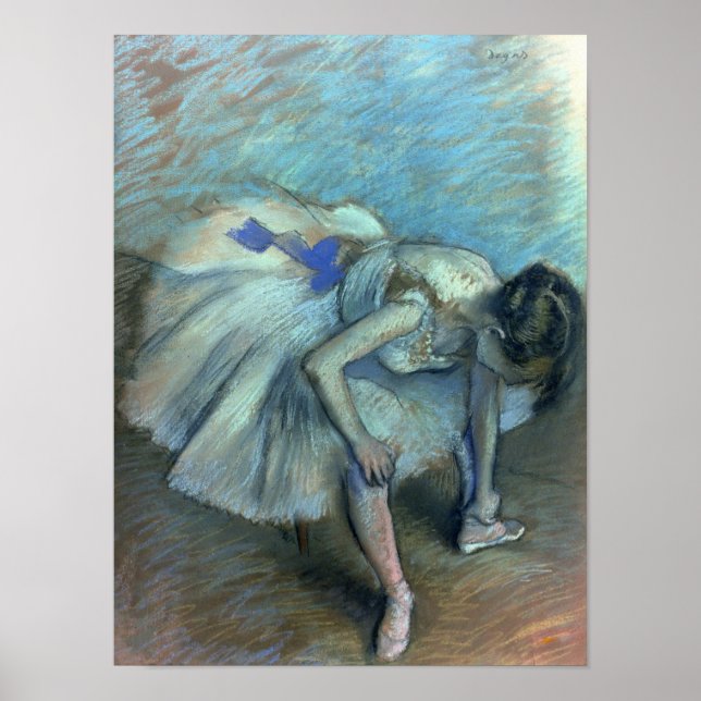 Póster Edgar Degas | Bailarina sentada, c.1881-83 (Frente)