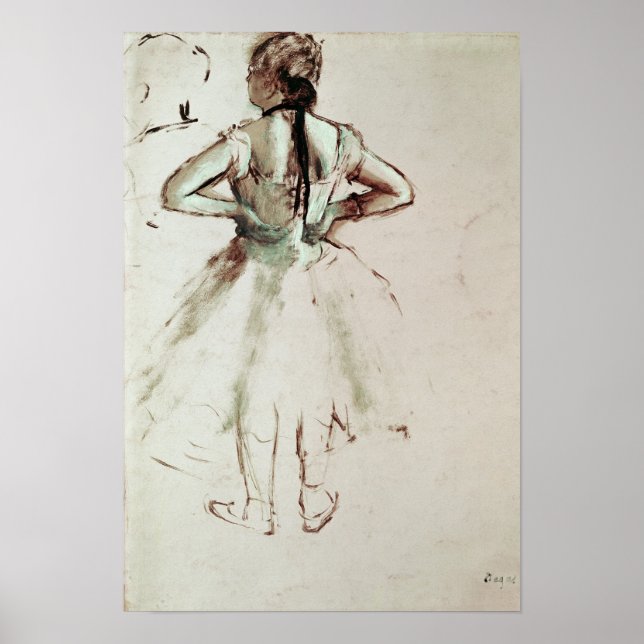 Póster Edgar Degas | Bailarina vista desde atrás (Frente)