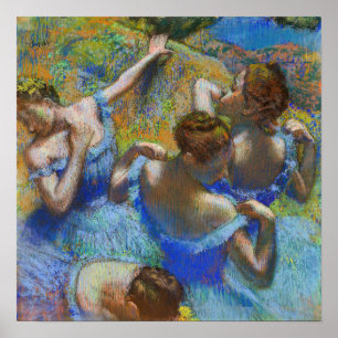Póster Edgar Degas - Bailarinas Azules