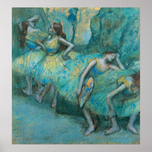 Póster Edgar Degas - Bailarinas de ballet en el Pastel de