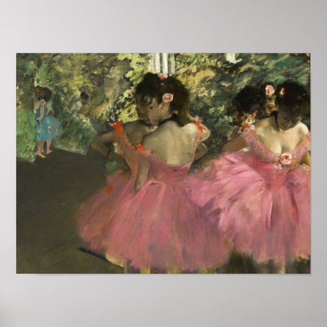 Póster Edgar Degas - Bailarinas De Rosa (Frente)