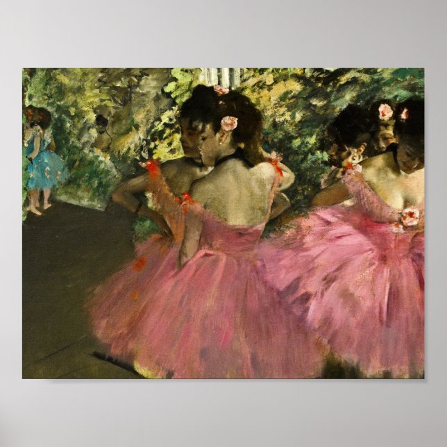 Póster Edgar Degas - Bailarinas De Rosa (Frente)