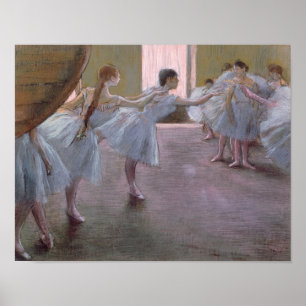 Póster Edgar Degas   Bailarinas en ensayo, 1875-1877