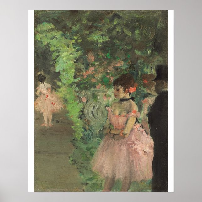 Póster Edgar Degas | Bailarinas en segundo plano, 1876-18 (Frente)