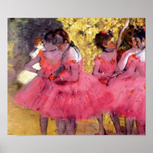 Póster Edgar Degas - Bailarinas rosadas - Amante de la da