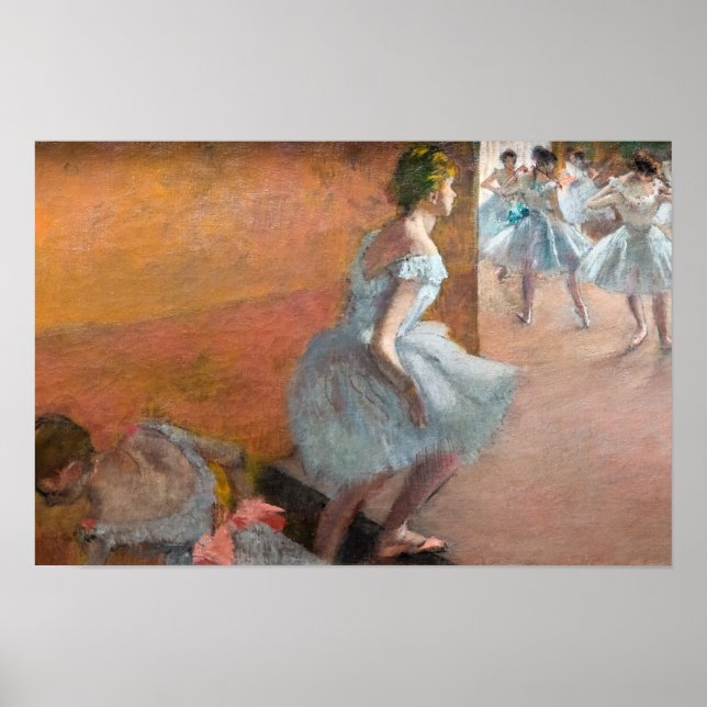 Póster Edgar Degas - Bailarinas subiendo una escalera (Frente)