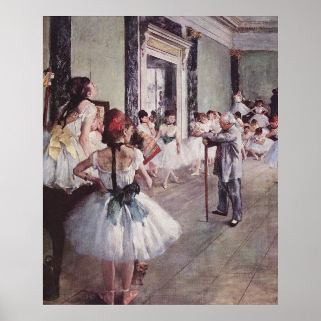 Póster Edgar Degas - Bailarines de lona de aceite de clas (Frente)