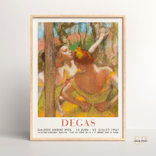 Póster Edgar Degas Bailarines Movimiento Ballet Artístico