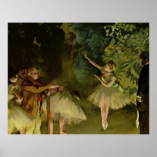 Póster Edgar Degas - Ballet 1875 Dancer Dance girls tutu (Frente)