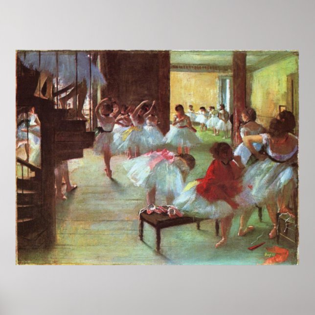 Póster Edgar Degas - Ballet 1879-80 Aceite de bailarina d (Frente)