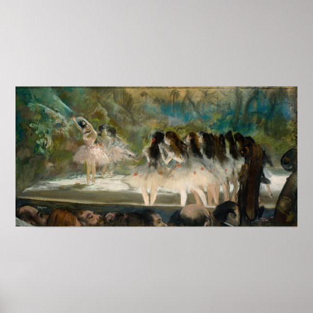 Póster Edgar Degas - Ballet en la ópera de París (Frente)