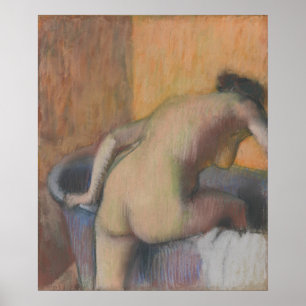Póster Edgar Degas   Bather Stepping into a Tub