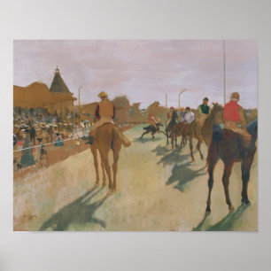 Póster Edgar Degas Caballos de carreras delante de los