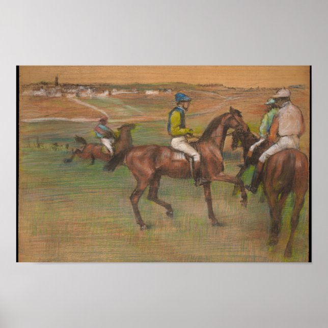 Póster Edgar Degas - Caballos de Raza (Frente)