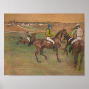 Póster Edgar Degas - Caballos de Raza
