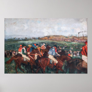 Póster Edgar Degas - Carrera de caballeros