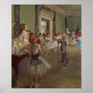 Póster Edgar Degas  Clase Dancing, c.1873-76