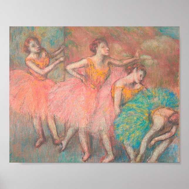 Póster Edgar Degas Cuatro Bailarinas (Frente)