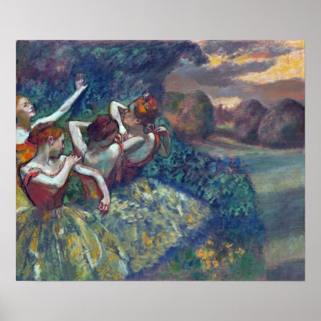 Póster Edgar Degas Cuatro Bailarinas (Frente)