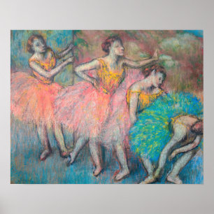 Póster Edgar Degas - Cuatro Bailarinas