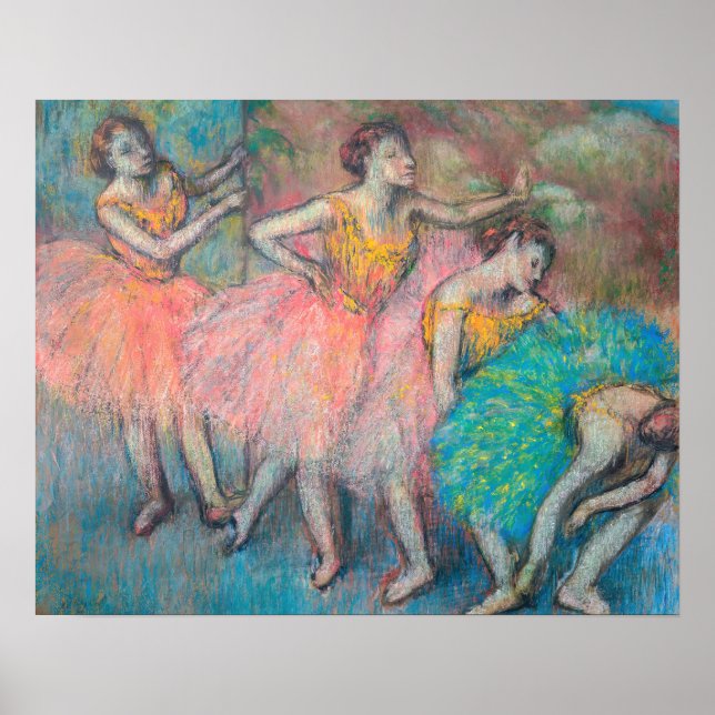 Póster Edgar Degas - Cuatro Bailarinas (Frente)
