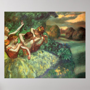 Póster Edgar Degas cuatro bailarines