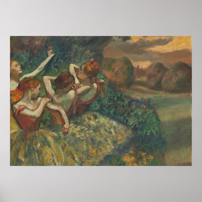 Póster Edgar Degas | Cuatro estaciones en la cabeza única (Frente)