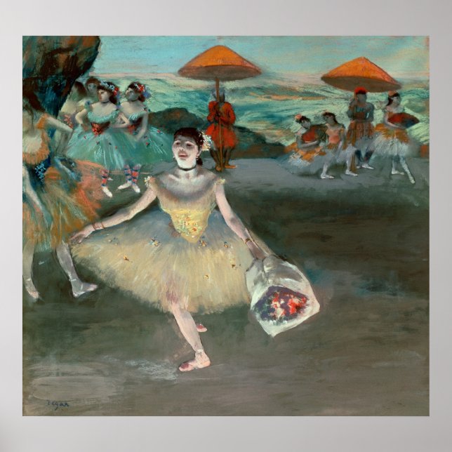 Póster Edgar Degas | Dancer with bouquet, curtseying (Frente)