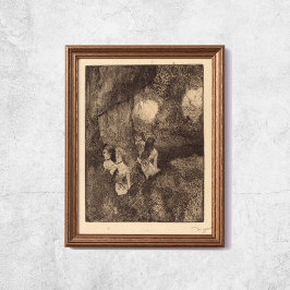 Póster Edgar Degas Dancers In The Wings Sketch Art