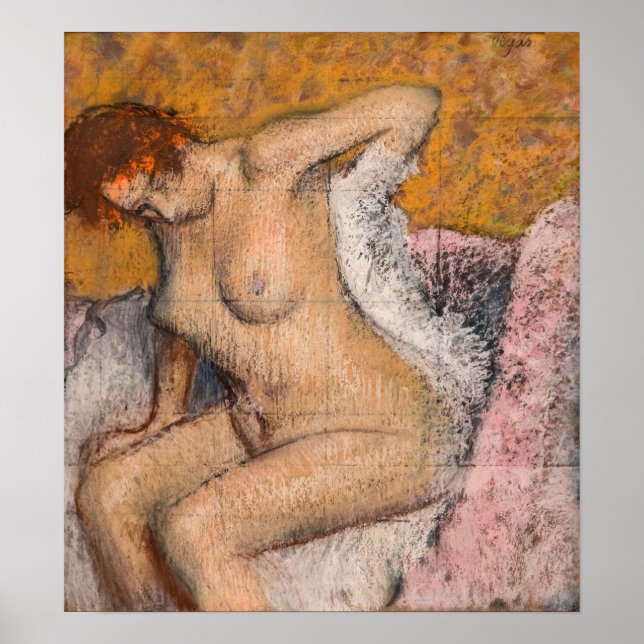 Póster Edgar Degas - Después del baño (Frente)