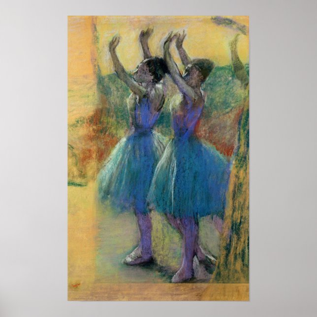 Póster Edgar Degas | Dos bailarinas azules (Frente)