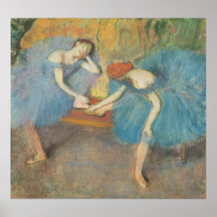 Póster Edgar Degas   Dos bailarinas en reposo, bailarinas