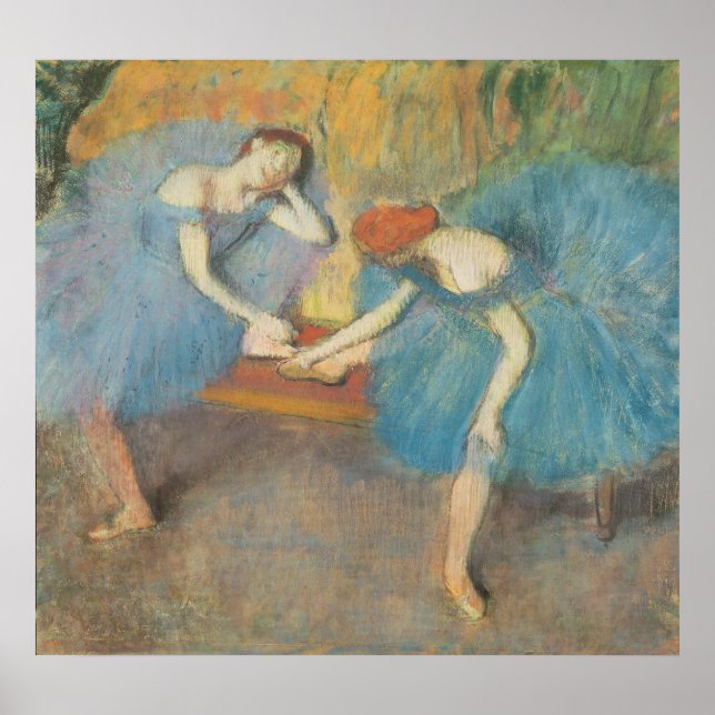 Póster Edgar Degas | Dos bailarinas en reposo, bailarinas (Frente)