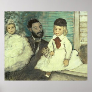 Póster Edgar Degas el   Comte Le Pic y sus hijos