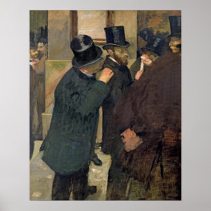 Póster Edgar Degas el   en la bolsa de acción, c.1878-79