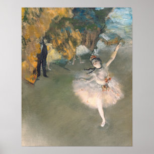 Póster Edgar Degas el   la estrella, o bailarín en la
