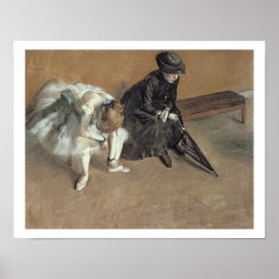 Póster Edgar Degas el   que espera, c.1882