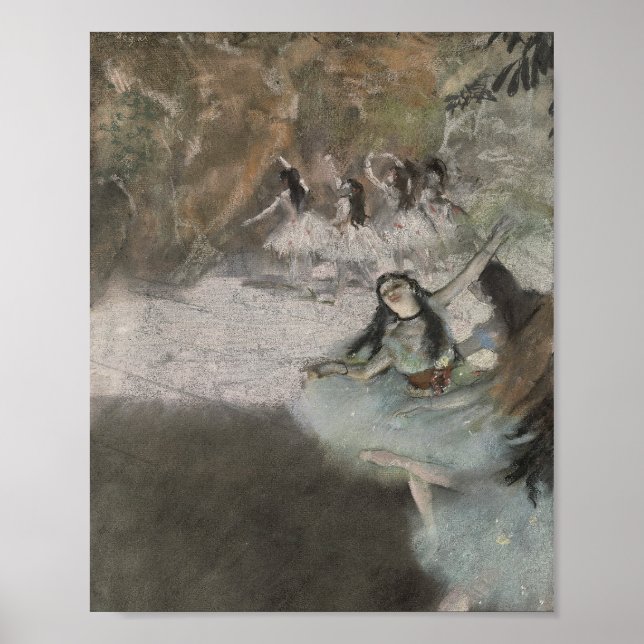 Póster Edgar Degas, en el escenario, 1876-1877 (Frente)
