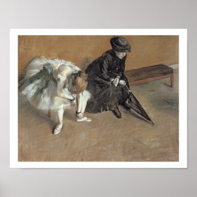 Póster Edgar Degas | En espera, c.1882 (Frente)